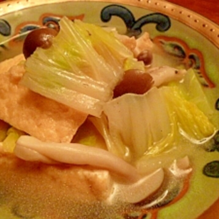 厚揚げと白菜のうま煮　中華風